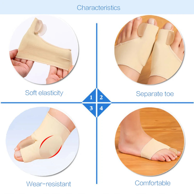 JoaneteMax - Separador de dedos do pé, Corretor ortopédico de joanete, Meia de correção e ajuste dos ossos do polegar